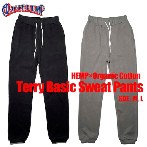 A HOPE HEMP『Terry Basic Sweat Pants』