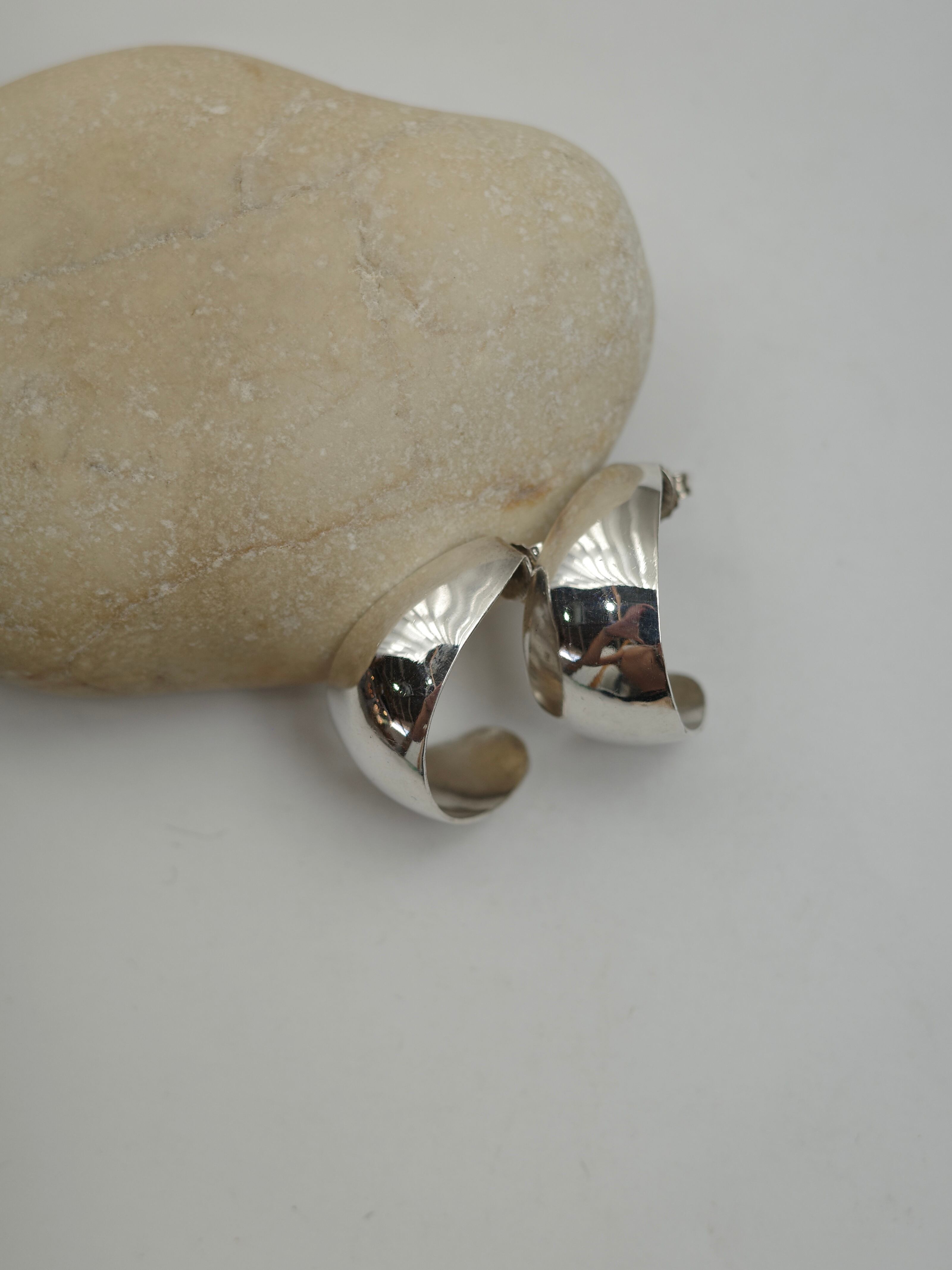 〈vintage silver925〉curved hoop pierce