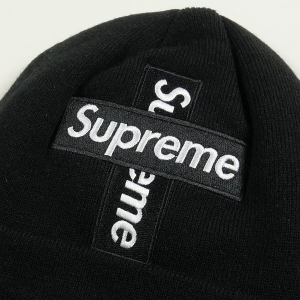 supreme Cross Box Logo Beanie Black