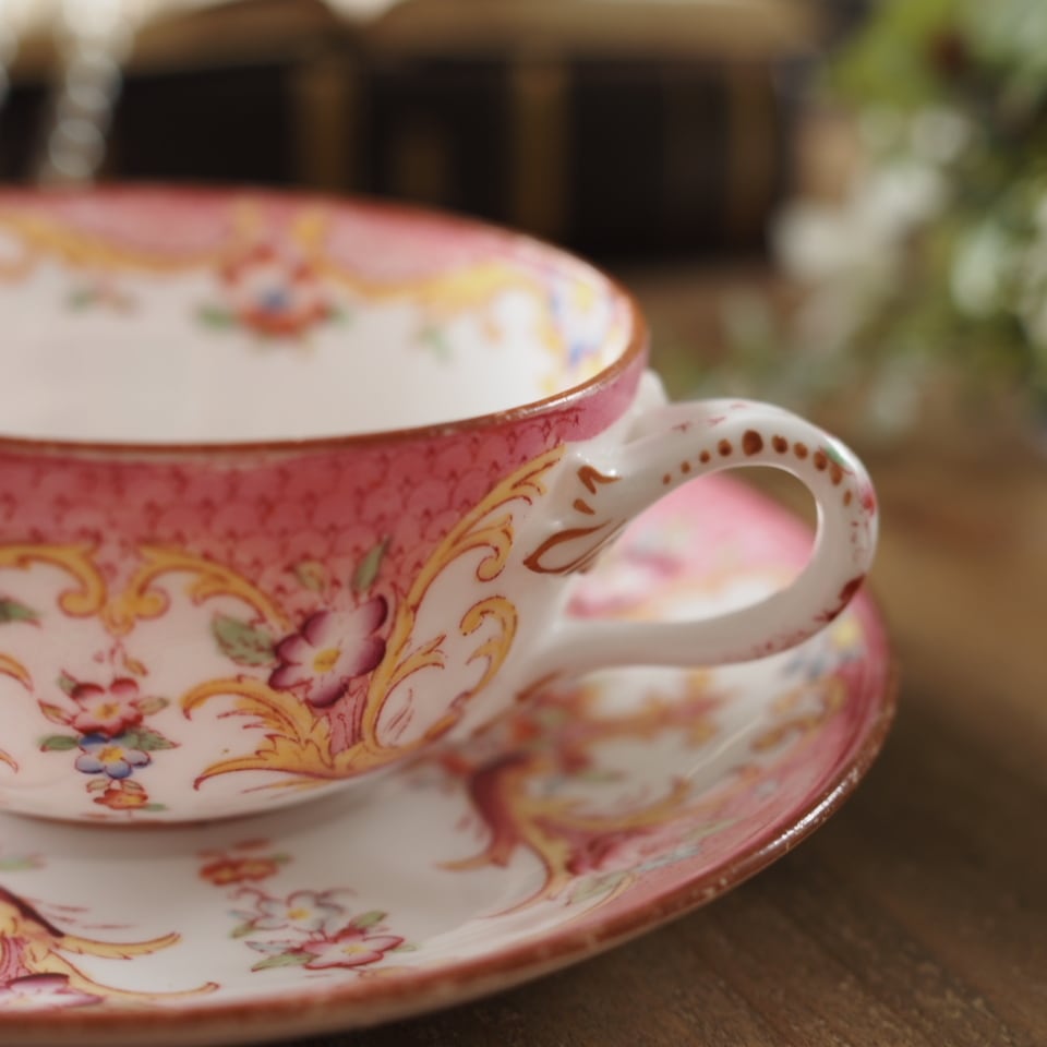 フランスアンティーク サルグミンヌ ミントン ピンク148 カップ