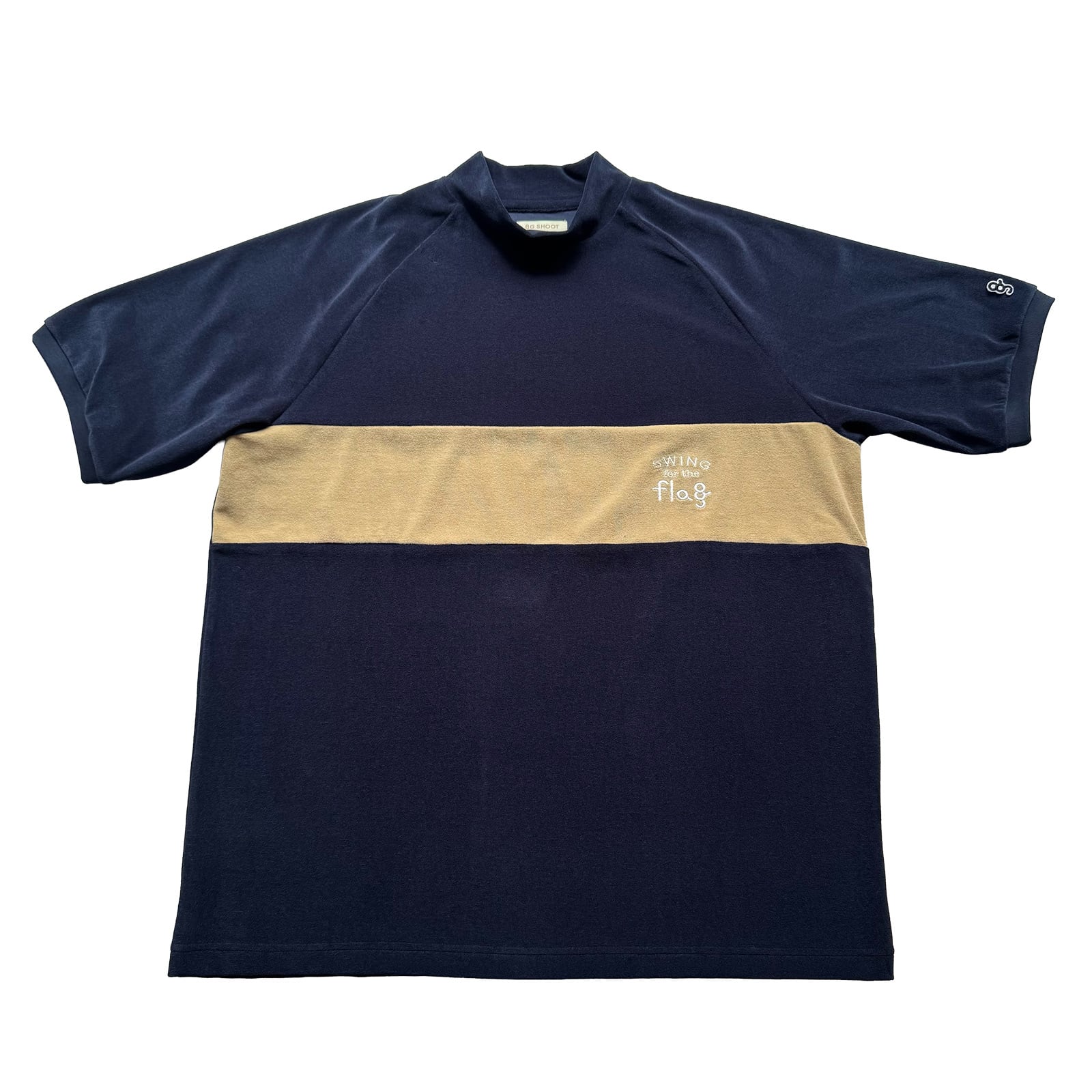 HIGH GAUGE PILE MOCK NECK SHIRT -DARK NAVY-