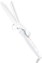 Ryanboo ヘアアイロン カールアイロン コテ 25mm カーリングアイロン 5段階温度調整 プロ仕様 MAX220℃ 海外対応(25mm, ホワイト)