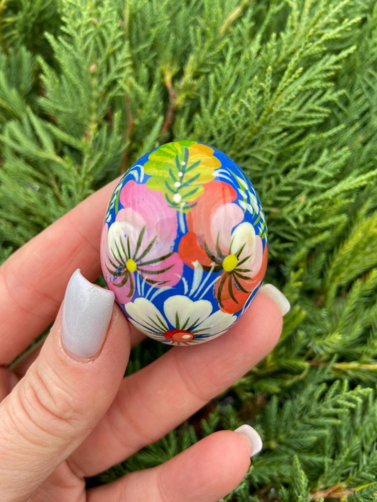 ペトリキウカ塗りのイースター・エッグ 4cm　ホメンコ作 - 4