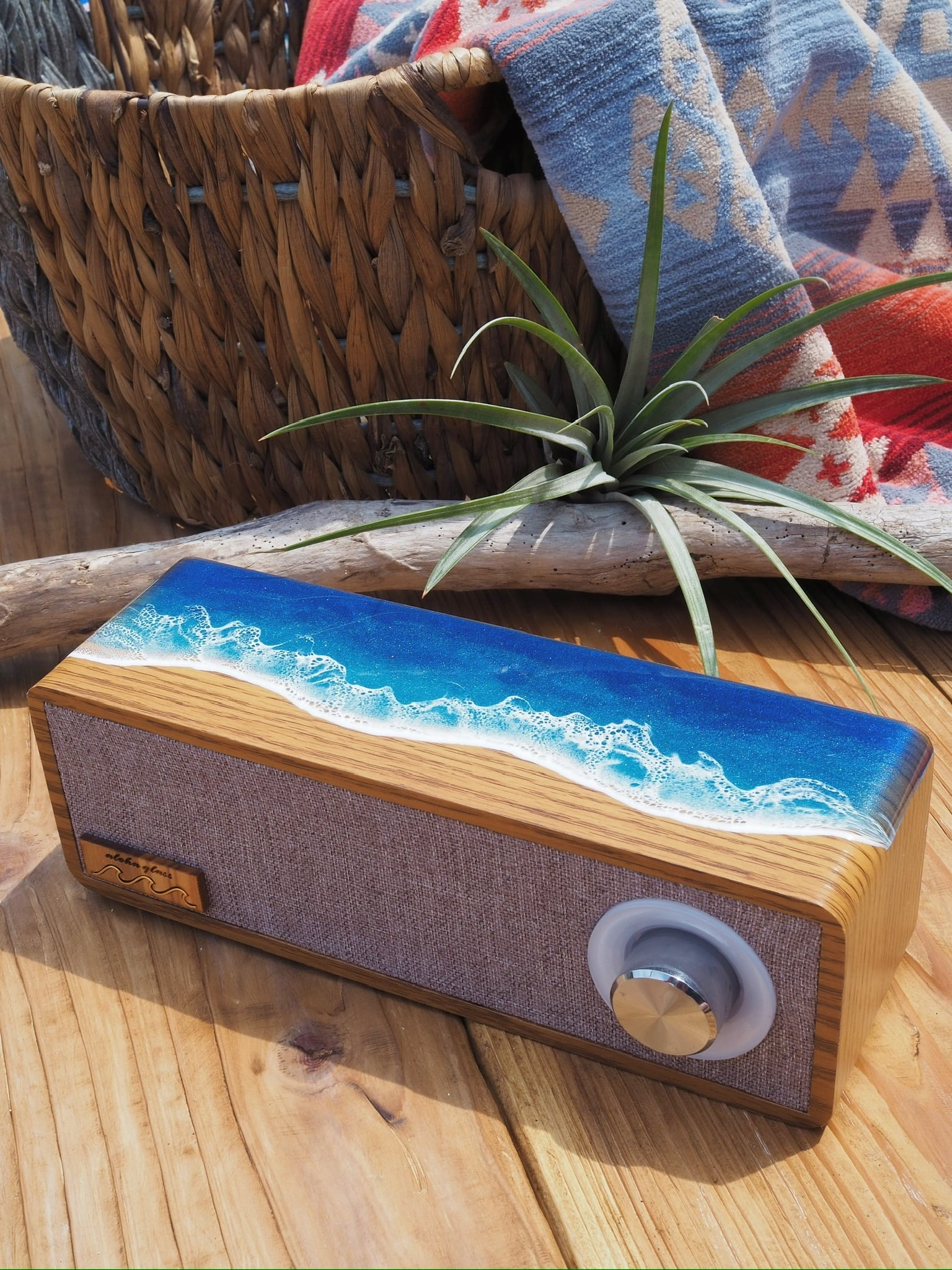 ALOHA GLASS 4boost Bluetooth speaker 木目 Wood Bluetooth speaker(wavy) | ALOHA GLASS