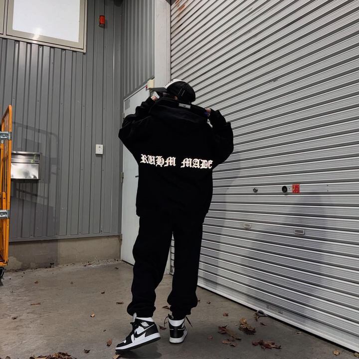 Ruhm リフレクター刺繍ロゴセットアップ