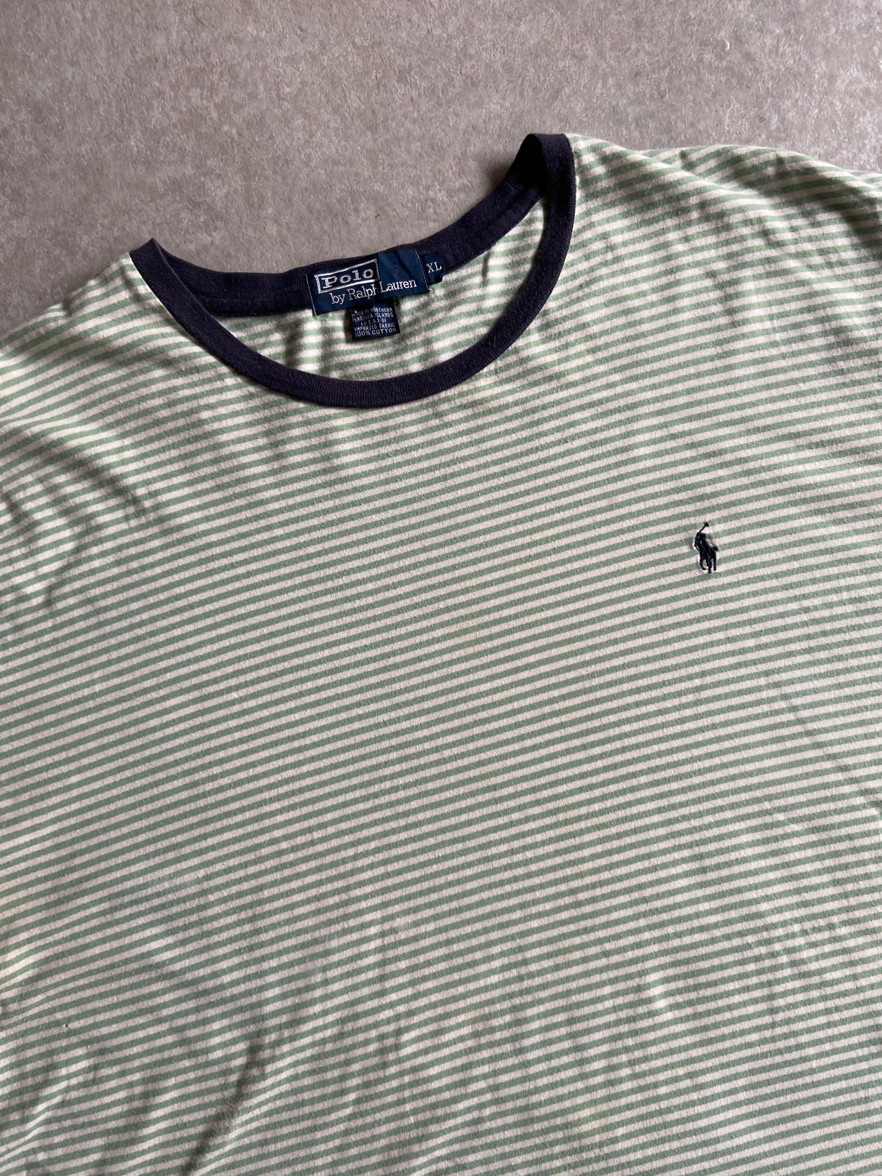1990s Polo by Ralph Lauren Border Tee XL Made in USA G971
