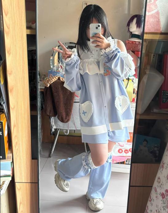 ゆめかわ♡レッグウォーマー付き天使界隈トップス tops19☆ | ゆめかわ