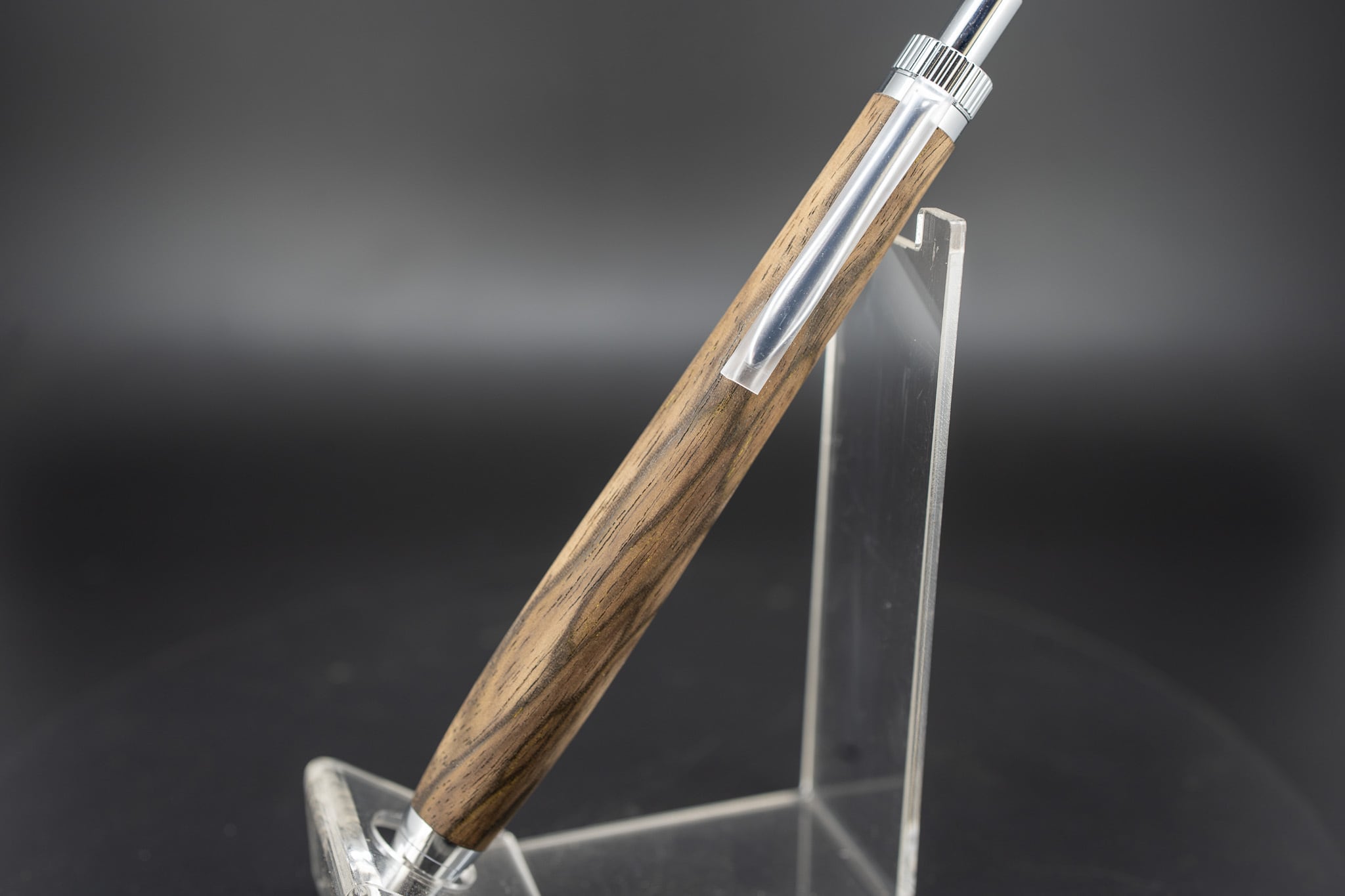 【魅惑の黒い紋様】黒柿 孔雀杢 極上 ① silver BP