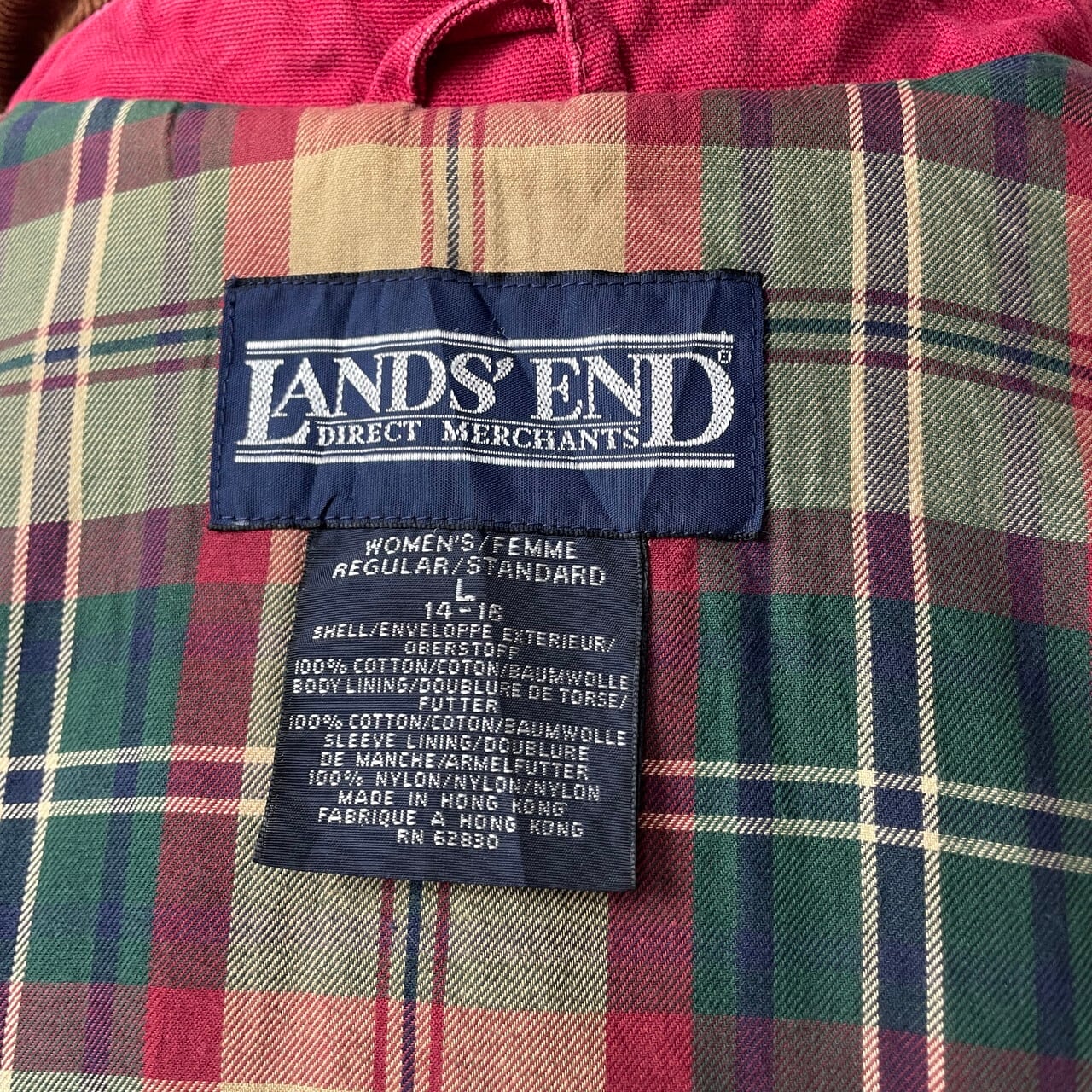 90年代 LAND'S END ランズエンド ハンティングジャケット レディースXL