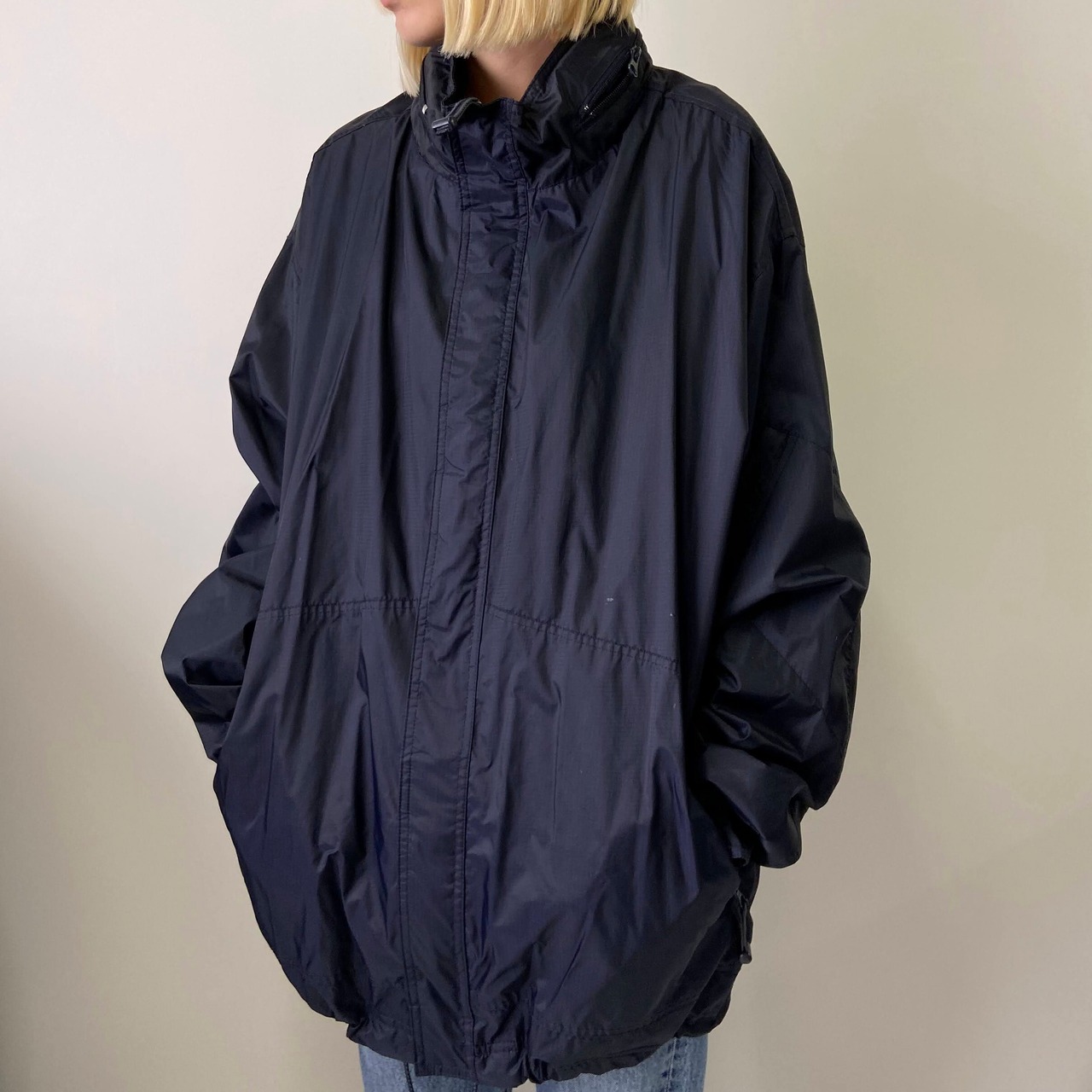 00年代 OLD GAP オールドギャップ 無地 フード収納型 ナイロン 