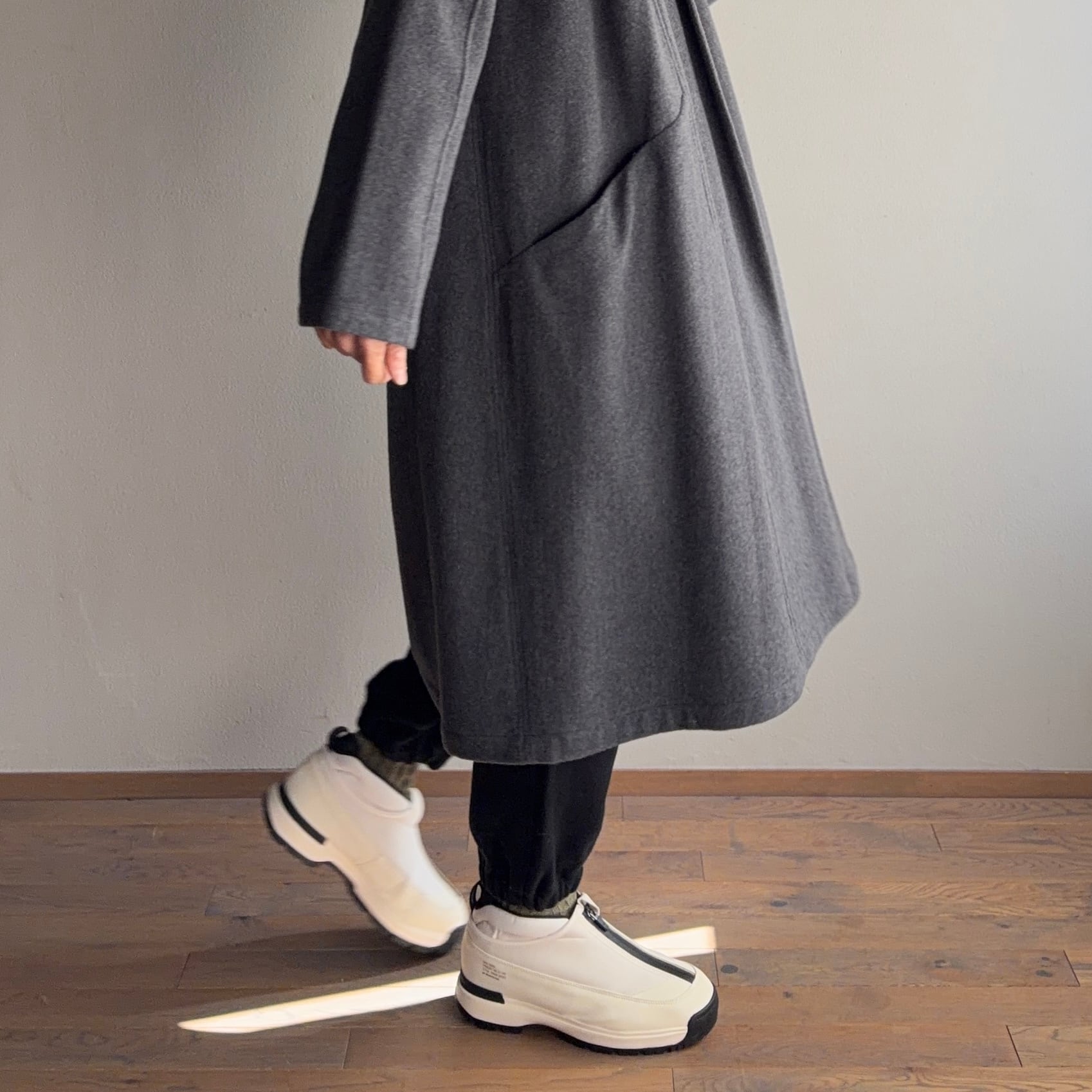 MITTAN CT-20 半纏ロングコート 灰 | Routes*Roots