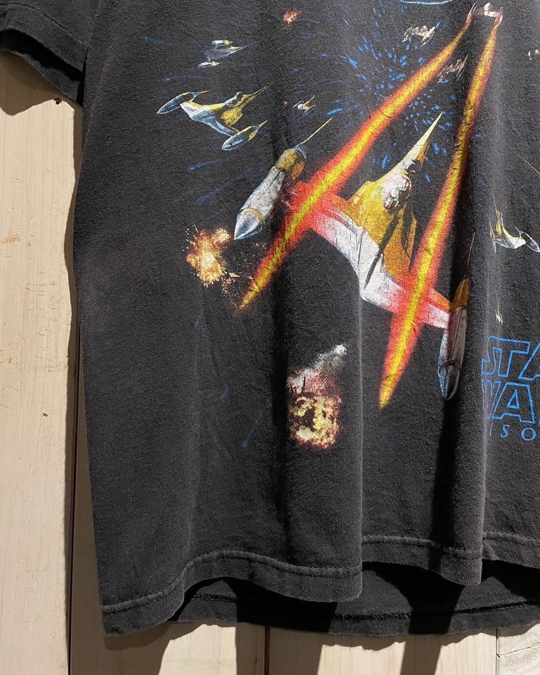 スターウォーズ鬼フェードSTARWARS映画ムービーtシャツTシャツ霜降りグレー 鬼フェード STAR WARS EPISODE1 90s Tシャツ XZ241 90s T