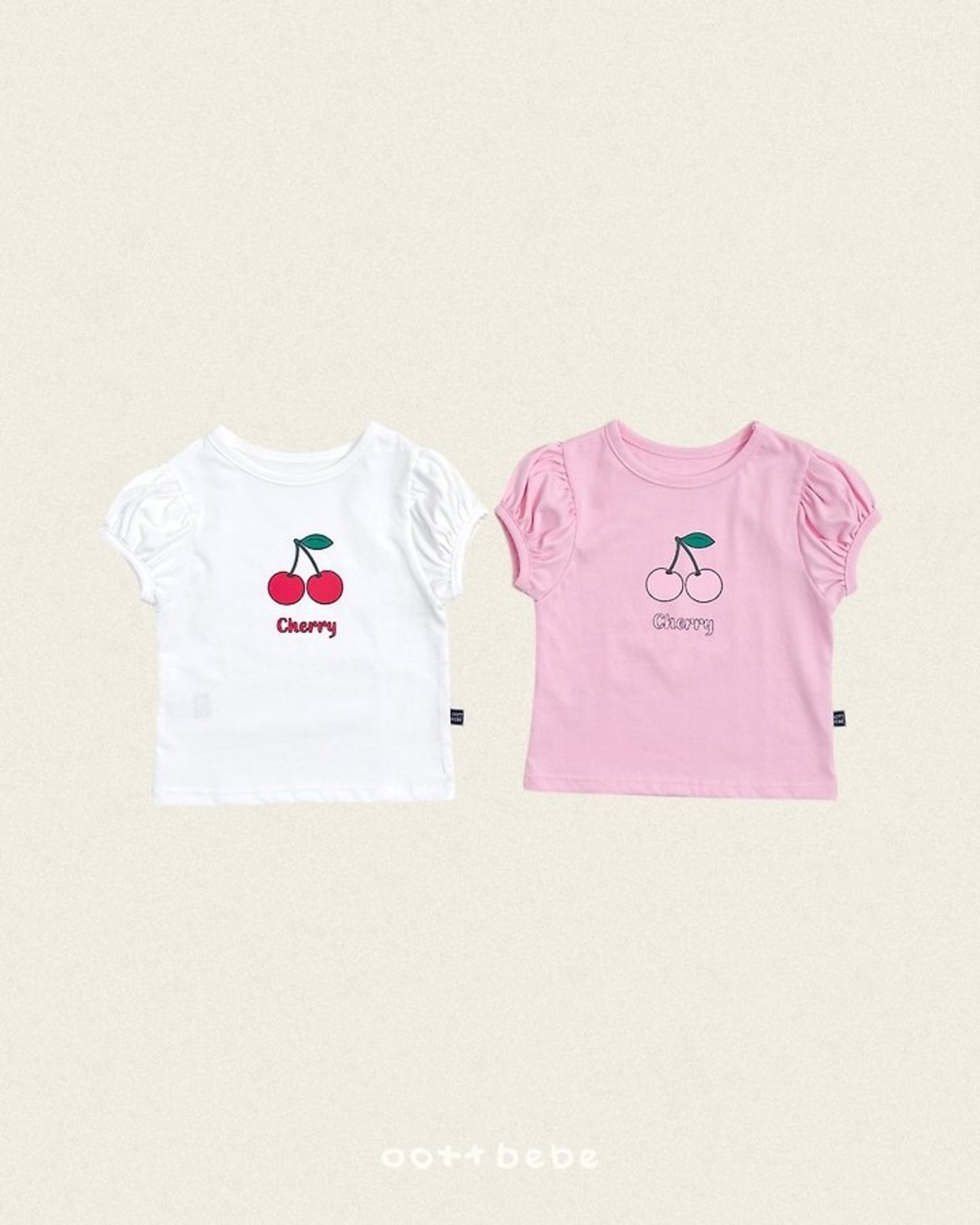 [oottbebe] Cherry Puff Tee Shirt / [오뜨베베] 체리퍼프티셔츠