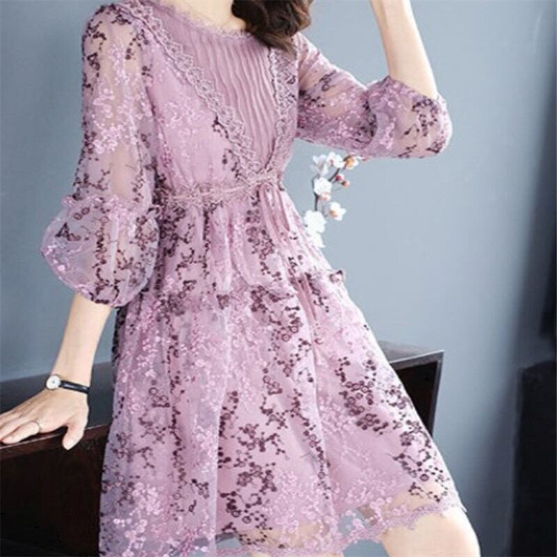 ドレス 膝丈 ひざ丈 袖あり 半袖 ラウンドネック レース 刺繍 フラワー かわいい 大人可愛い きれいめ シンプル 大人 上品 おしゃれ お洒落 大人可愛い 大人女子 ラブリー キュート ガーリー 個性的 セクシー エレガント エレガント ゴージャス 華やか 大人 上品 お姫様 お嬢様 清楚 柄 花柄 10代 20代 30代 40代 レディース 女性用 デート 女子会 パーティー イベント レストラン 韓国 韓国系 オルチャン 美脚 夏 二次会 2次会 1.5次会 大きめ