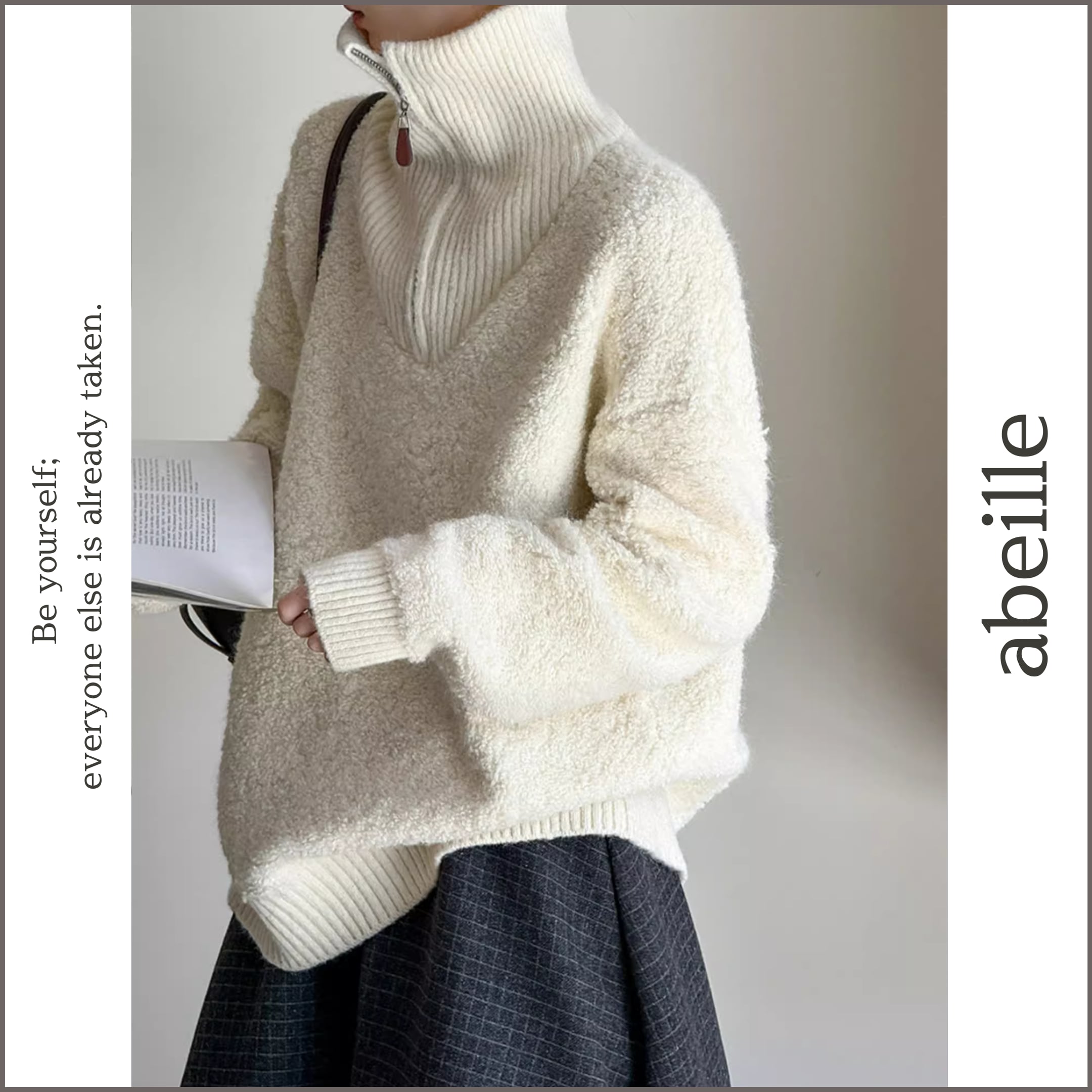 half-zip knit pullover 14110