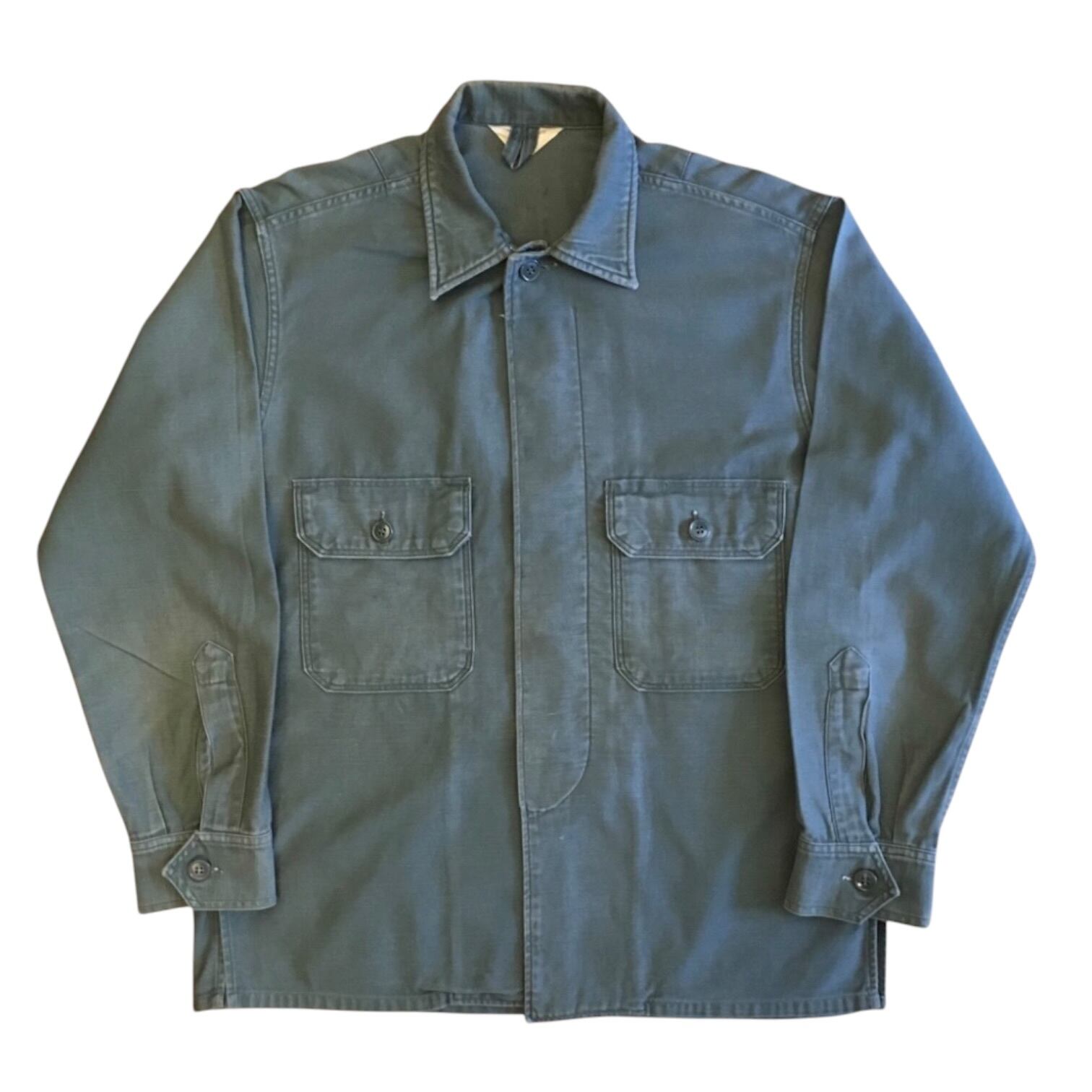 US ARMY Type Cotton Utility Shirt / FRUIT OF THE LOOM / L / Made in USA