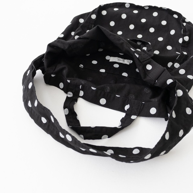 プリット prit 11/1リネンコットンキャンバスドットプリントラウンド2wayトート(P02300)全5色【ネコポス可】