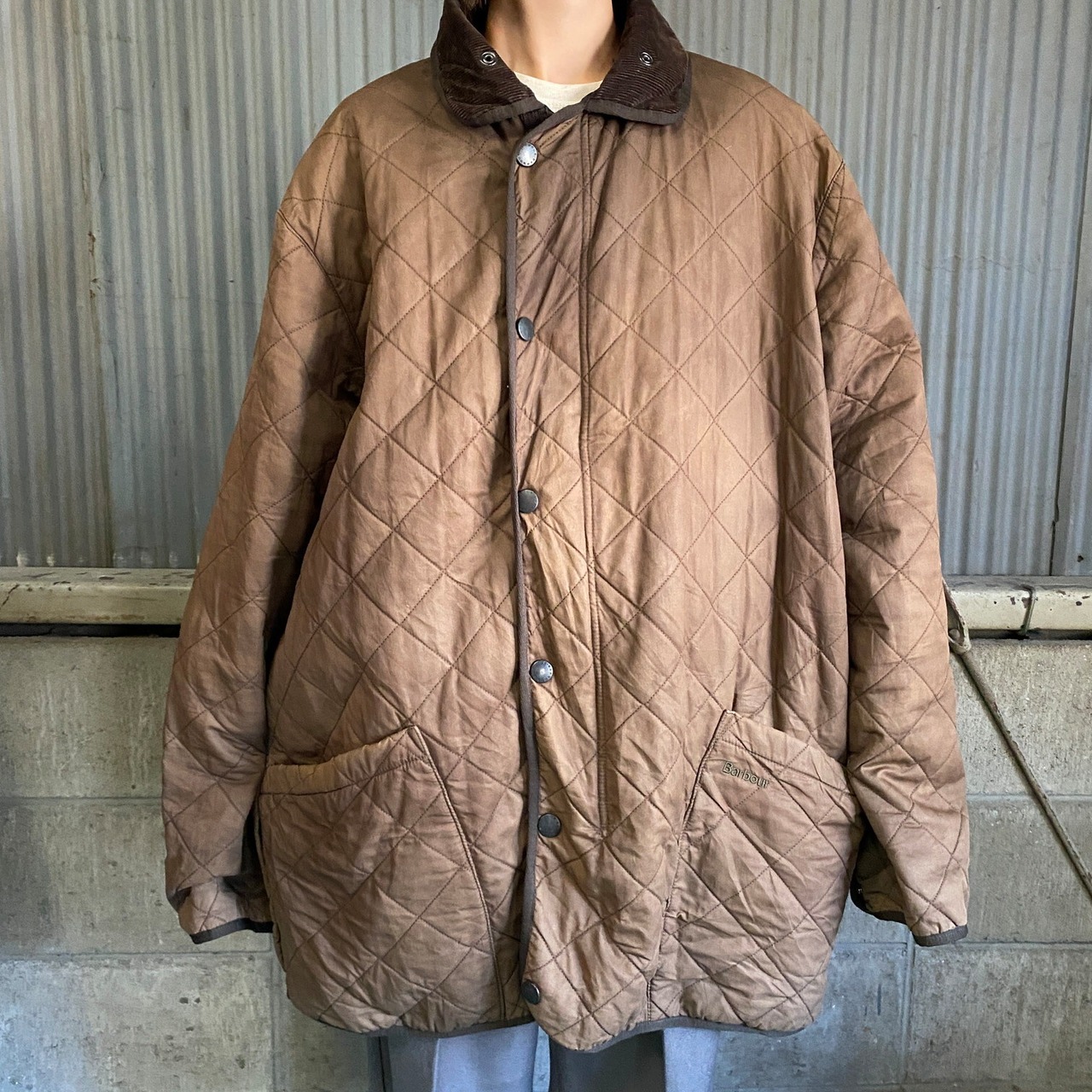 Barbour バブアー ポーラキルト キルティングジャケット メンズXL 古着 