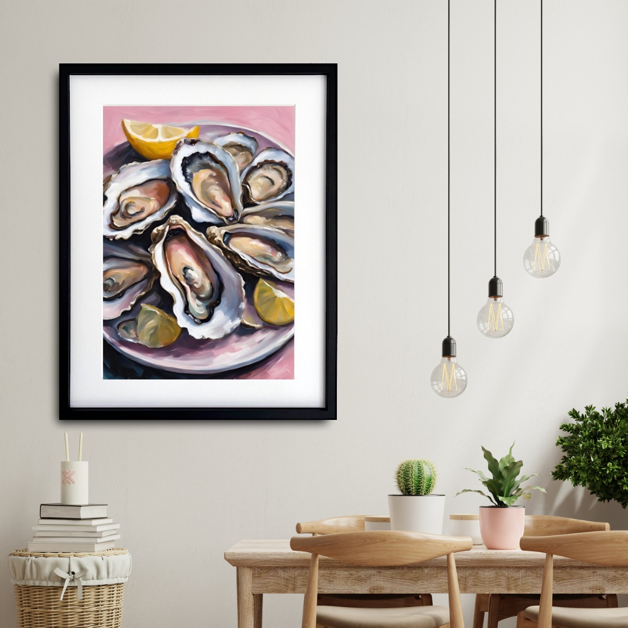 The World Is Your Oyster｜励ましの言葉を添えた牡蠣アートポスター｜毎日に前向きをくれるモダンデザイン｜A3ポスター