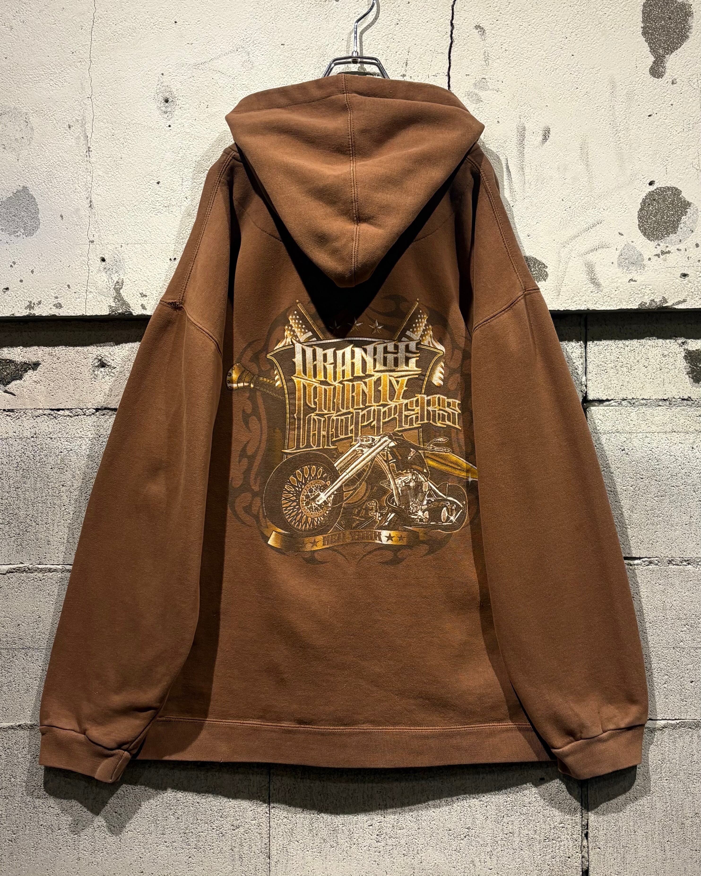 Caka otto】 “Orange County Choppers” Good Fade Zip Up Hoodie