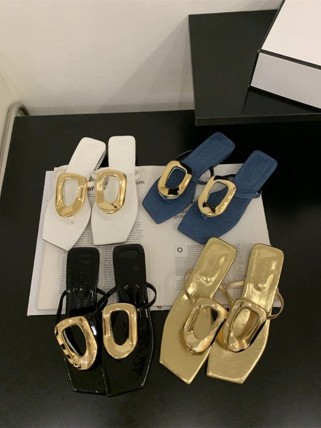 ◆予約◆メタリックサンダル（ご注文から1-2週間程でお届け）