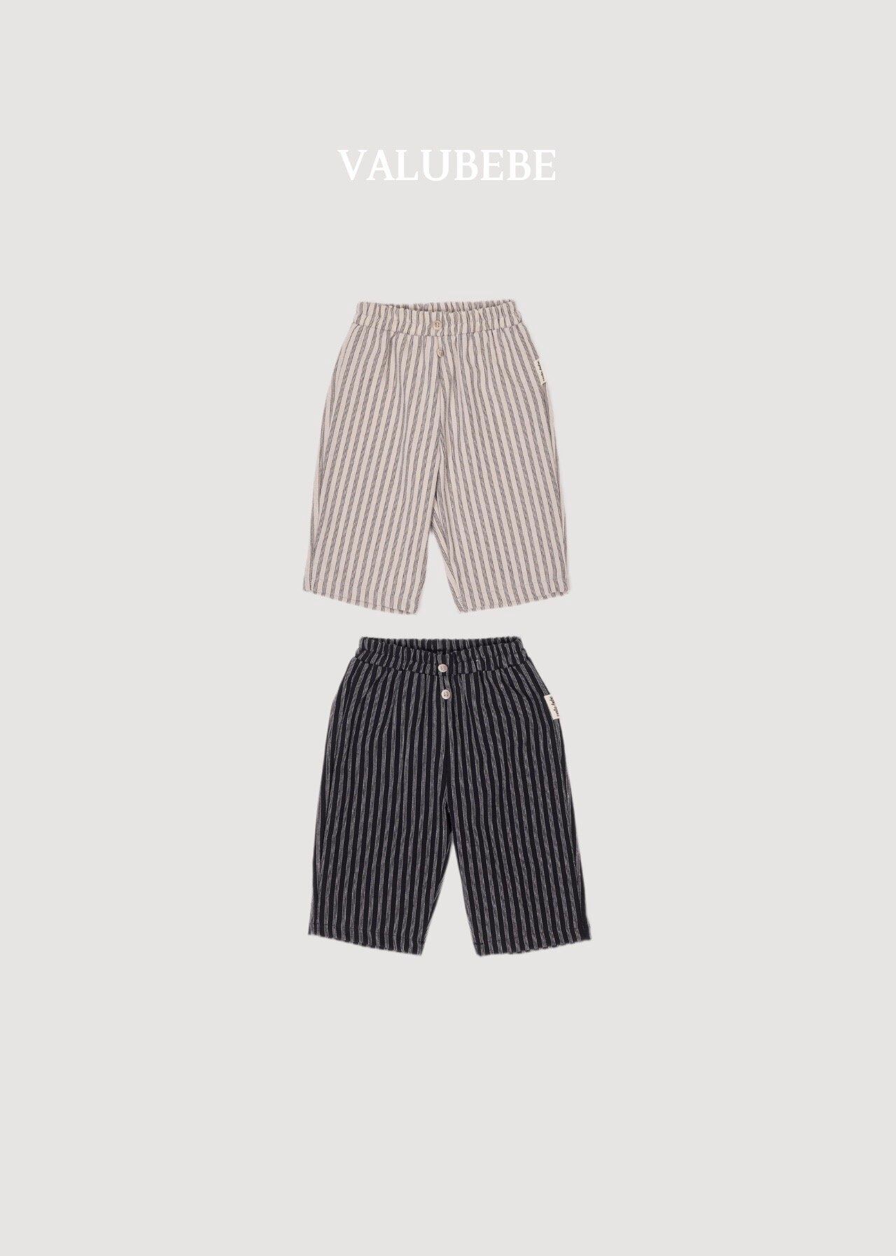 送料無料【予約】/ ストライプボタンチノパンツ / valubebe
