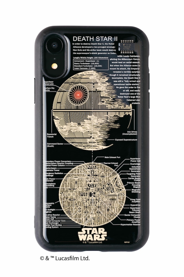 FLASH DEATH STAR 基板アート iPhone  XRケース 黒