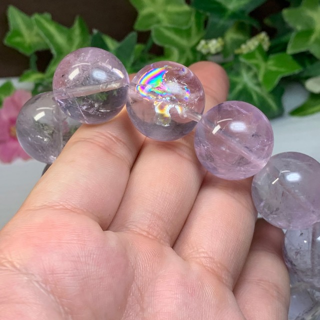 透高レア☆希少な20mm☆ラベンダーアメジスト・ブレスレット