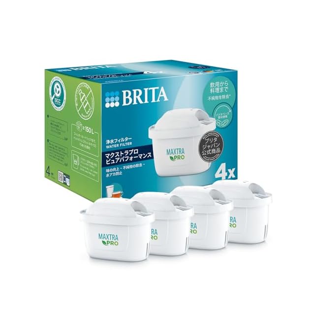 ブリタ カートリッジ 浄水器 ポット型 交換用 4個入 PFOS/PFOA除去試験