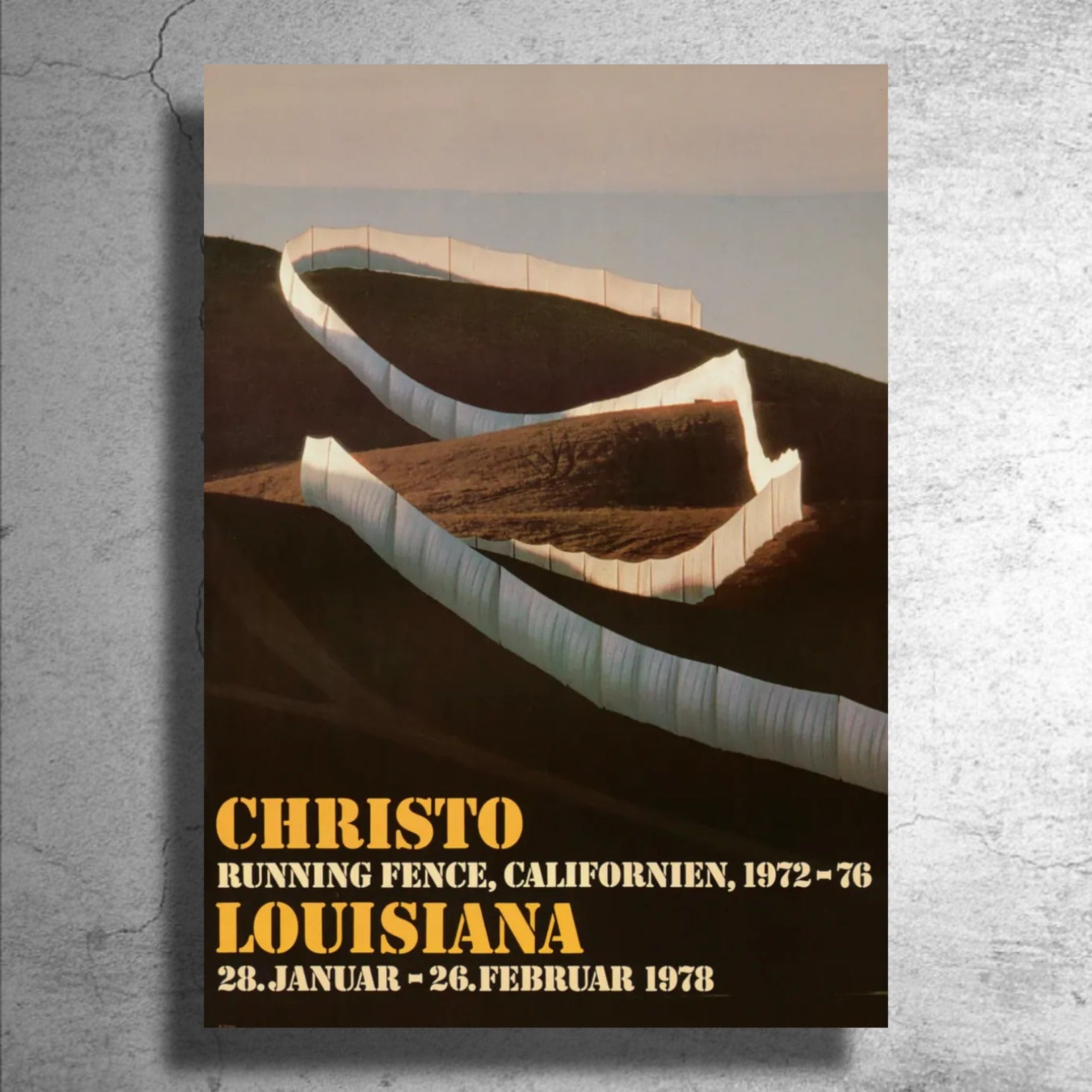 現代アーティスト『クリスト Christo』デンマークでの展示ポスター