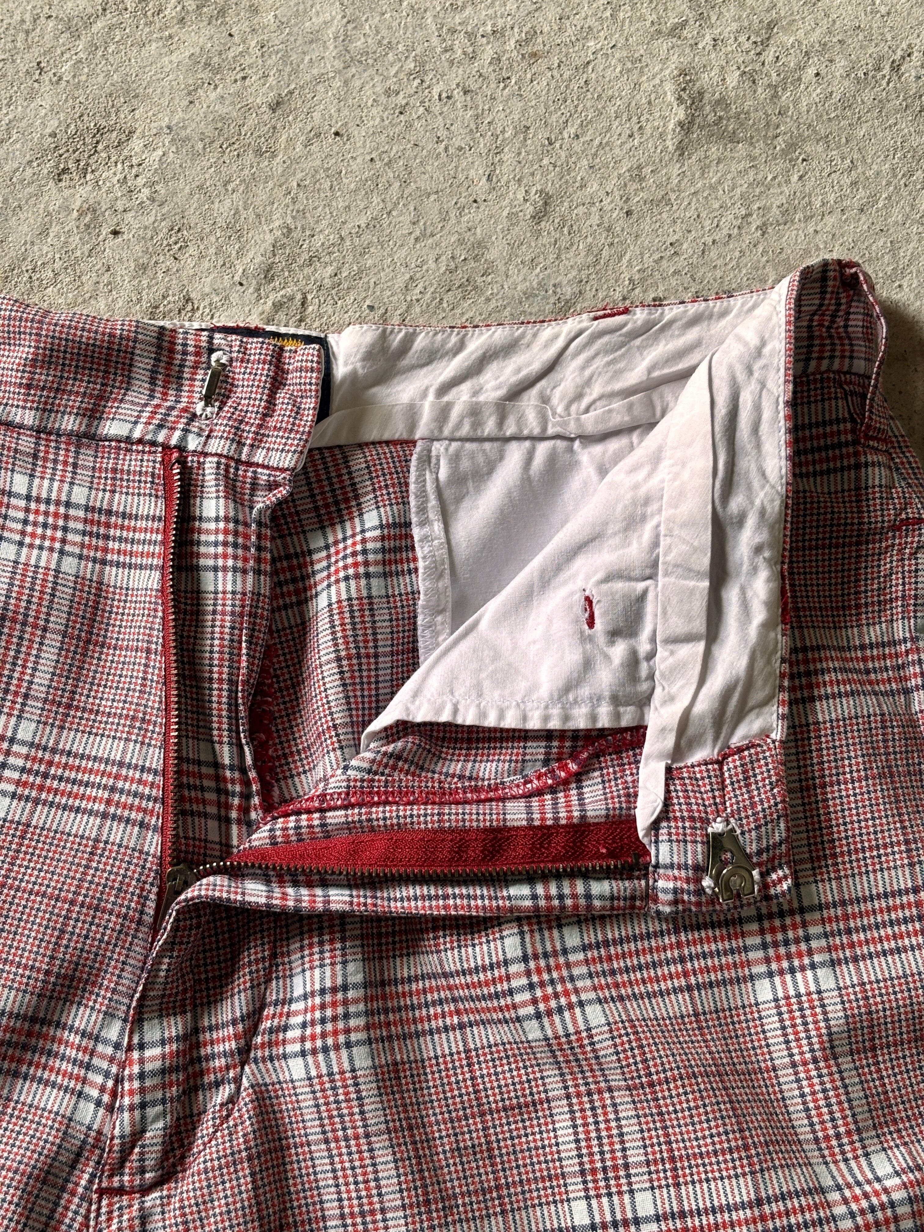90～00s OLD STUSSY/Check print Shorts/紺タグ/W32/チェック柄ショ