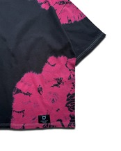 【2着限定販売 / 最短即日発送】黒染めタイダイ半袖Tシャツ ピンクラグーン