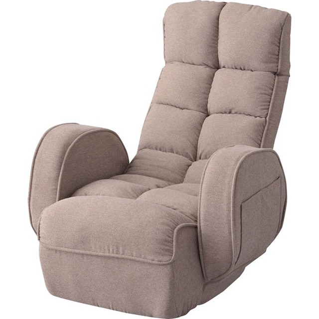 グロッソ ハイバックリクライナー スチールフレーム ポリエステル 天然木