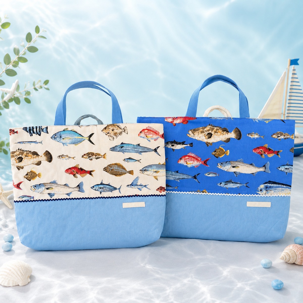 床につかない！！入園入学レッスンバッグ手提げ絵本袋リバーシブル☆30