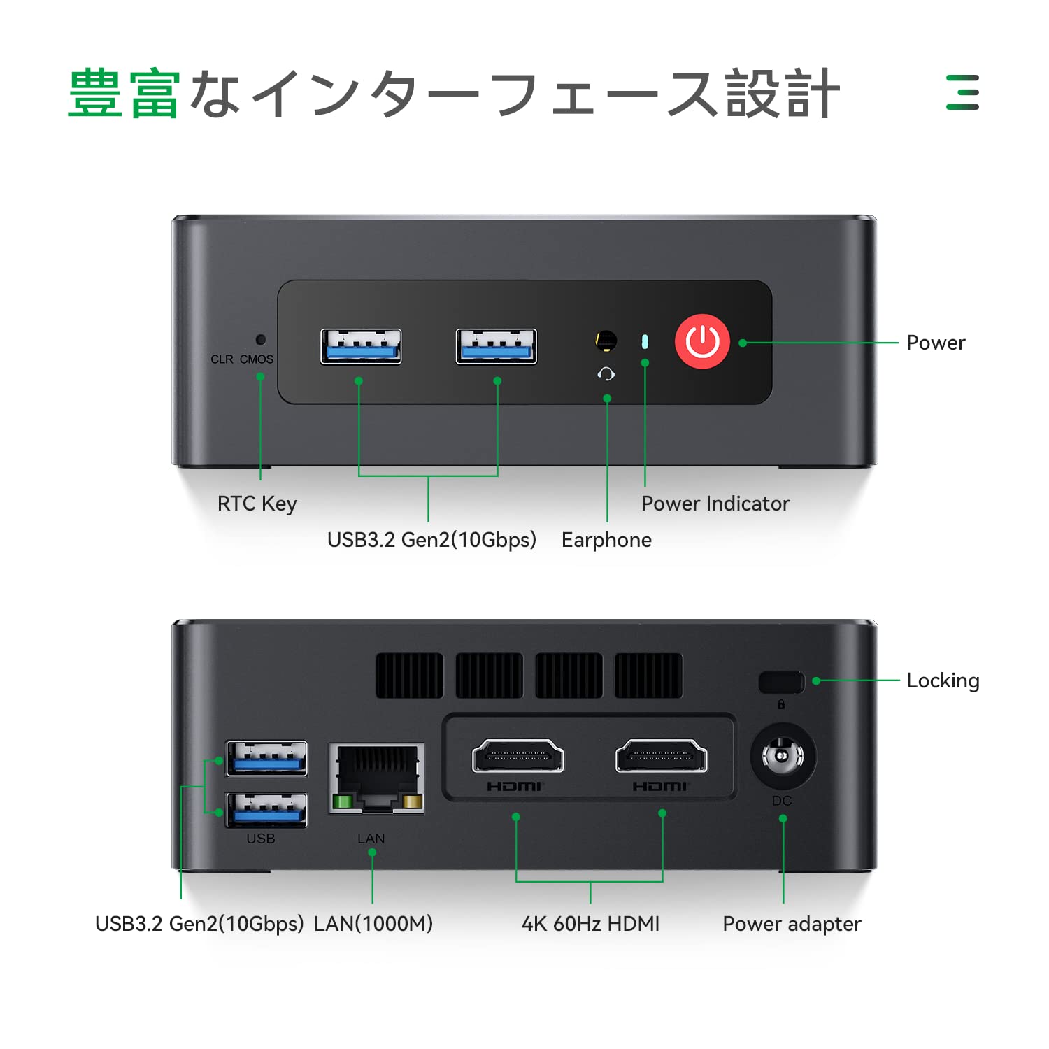 TRIGKEY ミニPC インテル第12世代 N100 プロセッサー 最大3.4GHz