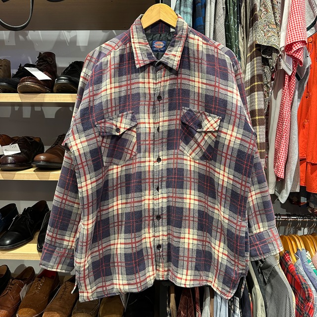 DICKIES PRINT FLANNEL CHECK LINER SHIRT OLD