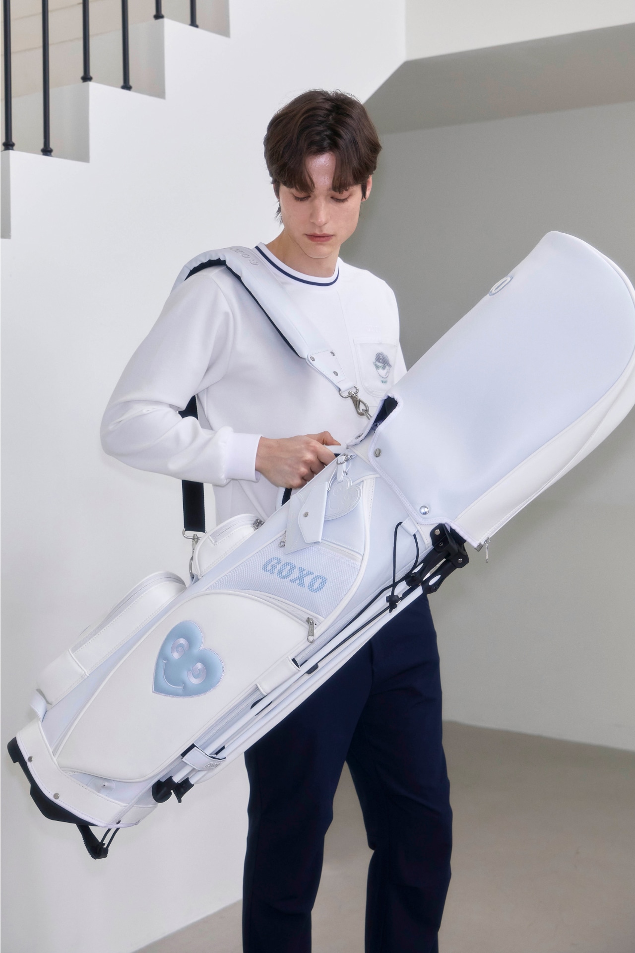 GOXO ゴーエックスオー スマイルハート軽量スタンドバック スカイブルー