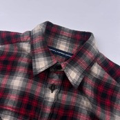 00s RALPH LAUREN SPORT ラルフローレンスポーツ チェック エルボーパッチ 長袖 ネルシャツ 4/レッド系 レディース