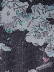 【受注商品】Rumi Rockキモノ「江戸天文学」グレー　[A1778]