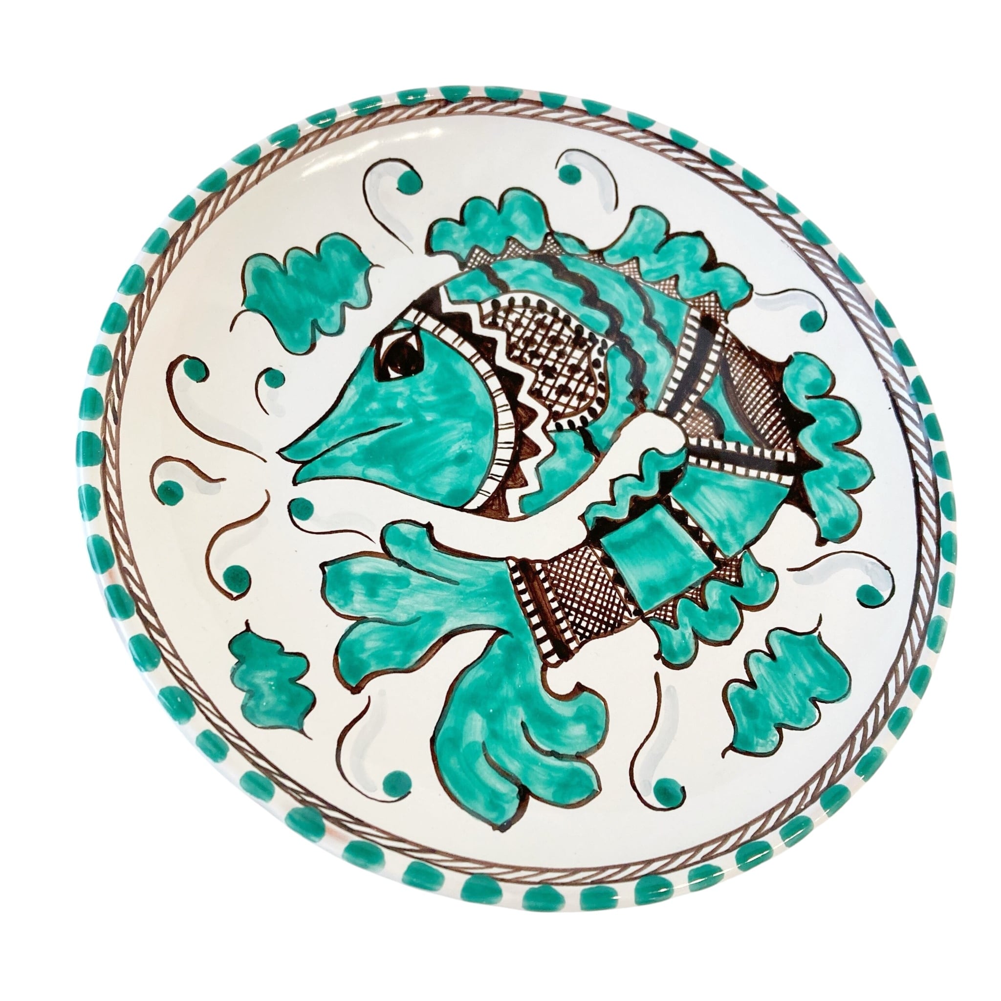 プレート(M) 20cm CRC035 美しい魚 | CERAMICHE SEPPIA325｜イタリア陶器
