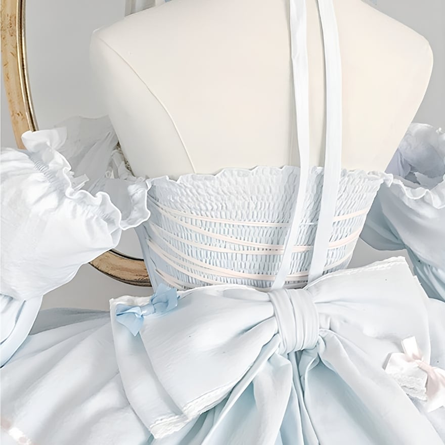 アイドルグループ衣装 甘ロリリボンミニドレス 多色展開 生誕祭