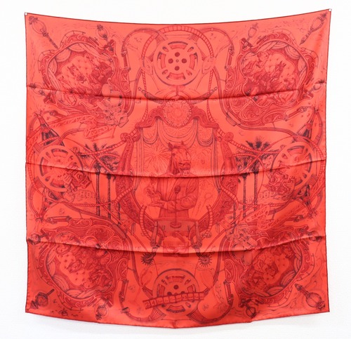 未使用品　HERMES　エルメス　カレ90　ホースアワード　horsawards　シルクスカーフ　大判ショール　23-3056