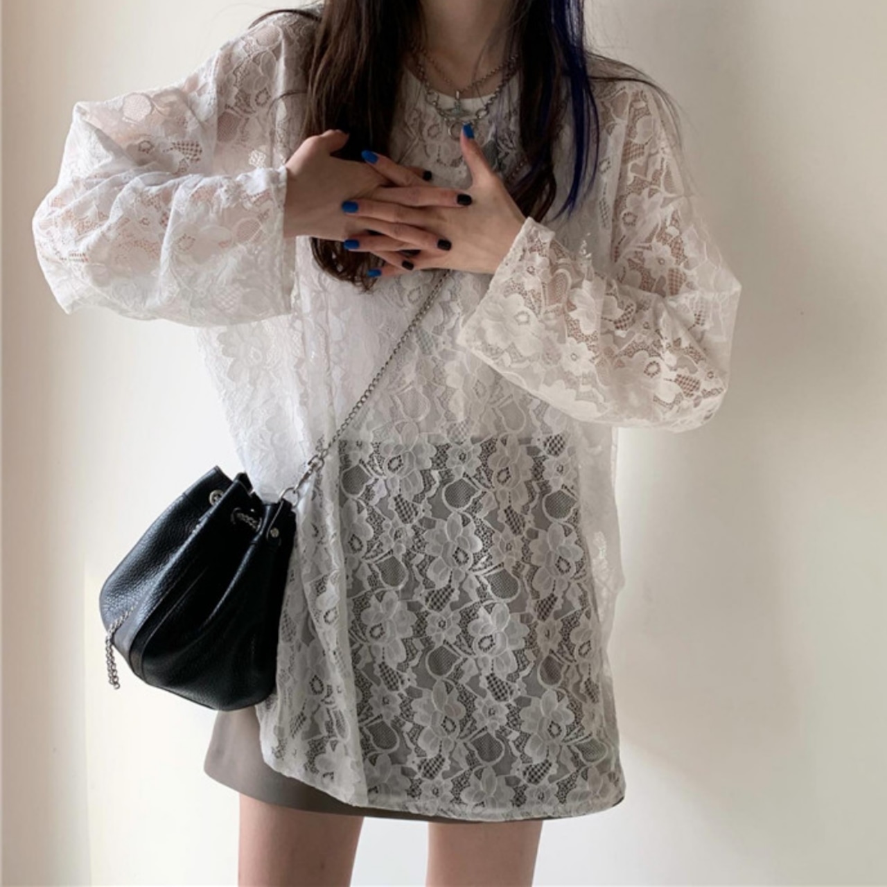 Lace Long Sleeve Base Shirt (ME341)
