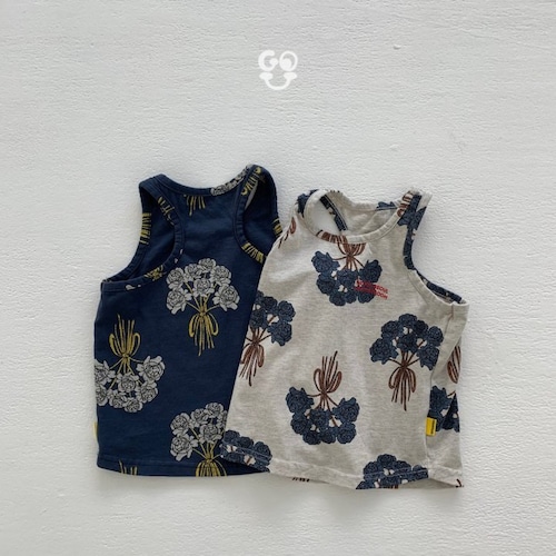 【予約　2024 summer】kids：bouquet tanktop〔花束タンクトップ〕　go.u