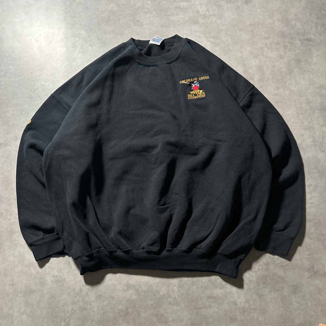 ヴィンテージ ワンポイントロゴ 刺繍 野球 ベースボール スウェットトレーナー