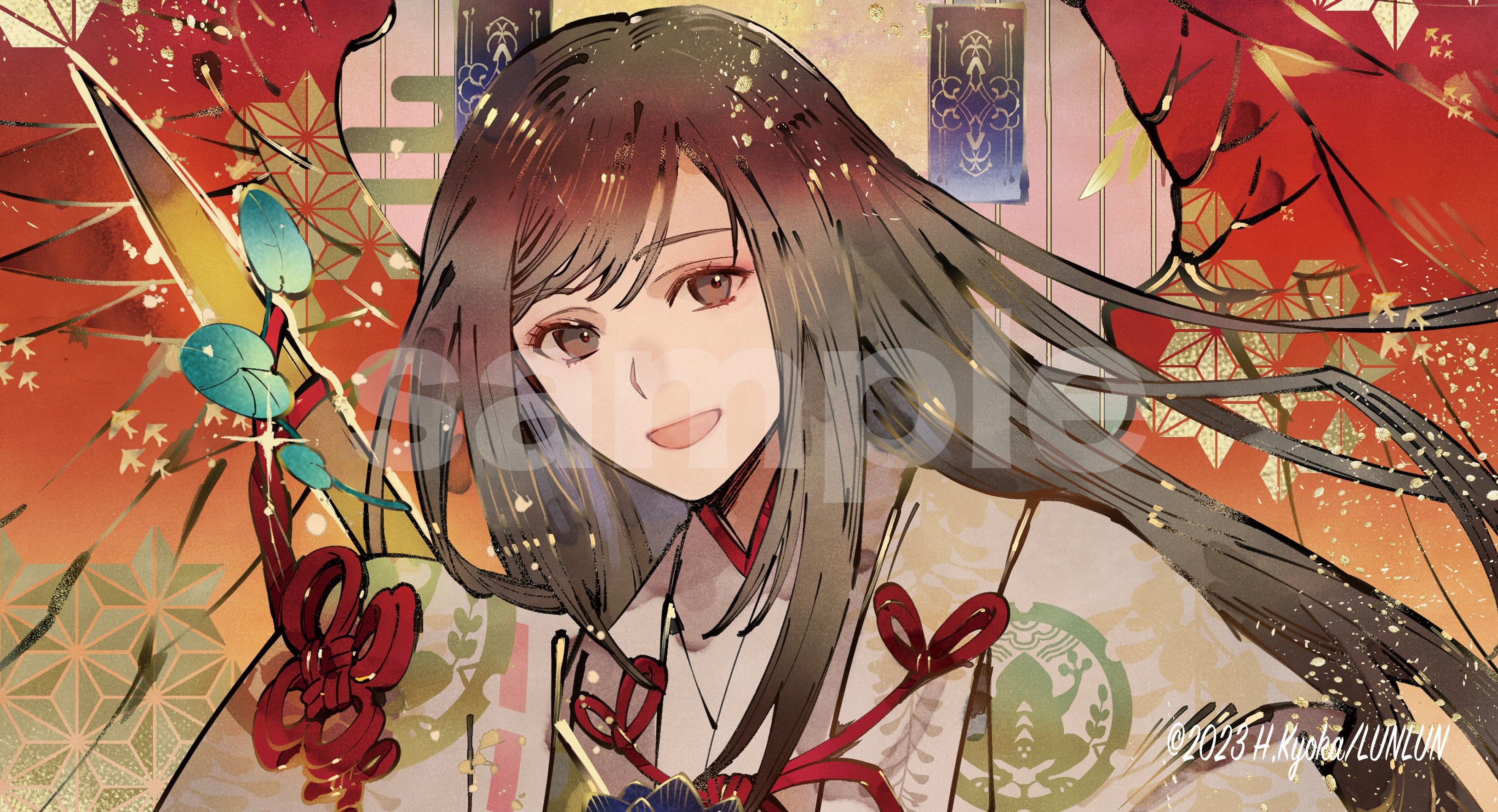 《新作》匈歌ハトリ先生描き下ろしオリジナルプレイマット横型【常盤ゆいさん】