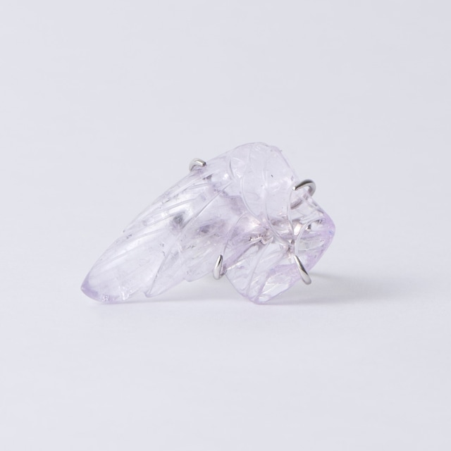 Feather ring / Amethyst x Silver