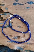 Mandi/マンディ Antique Beads Necklace(60cm)(Navy×White)