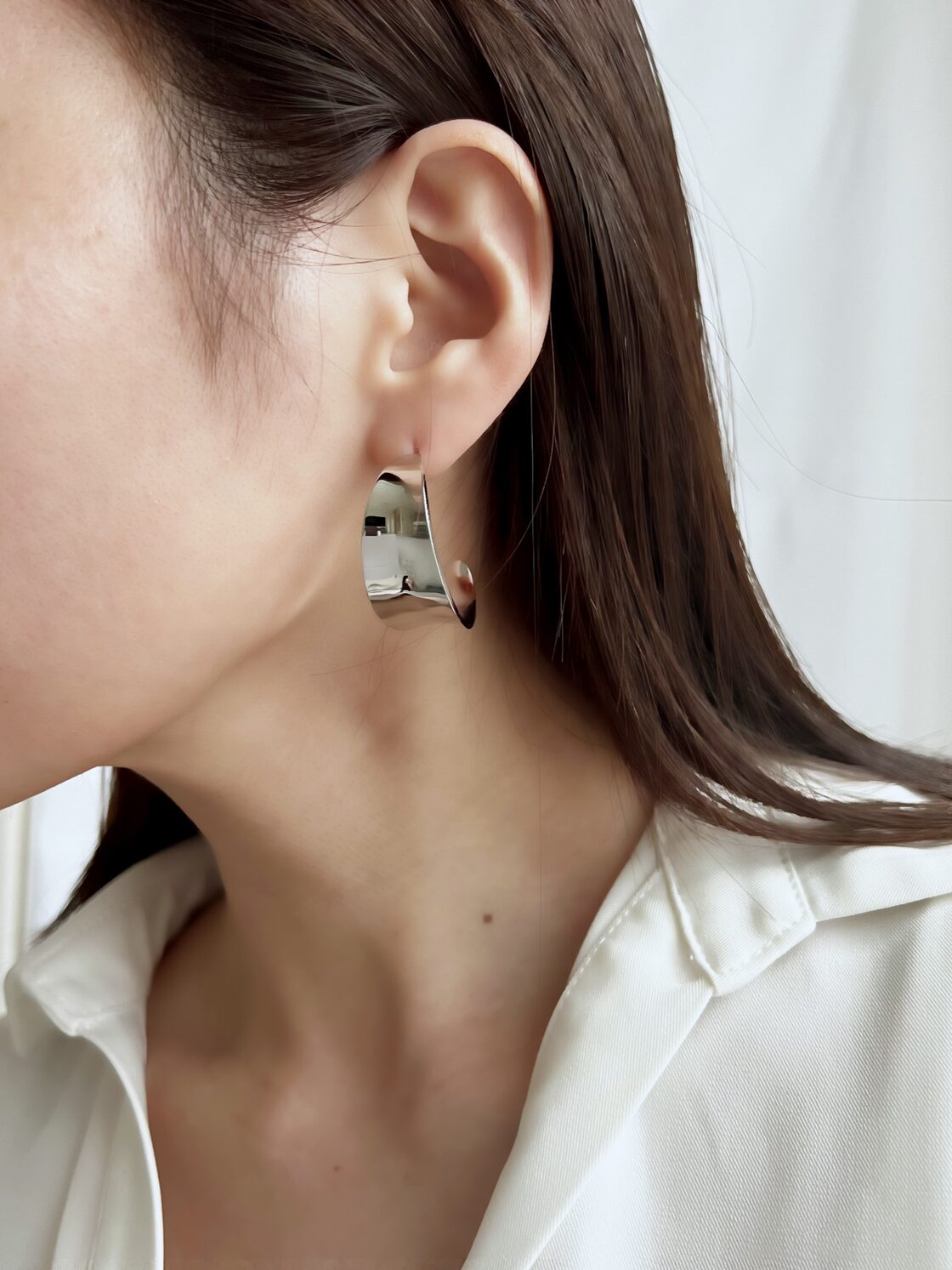 ステンレス メタルプレートカールピアス | PAY ID
