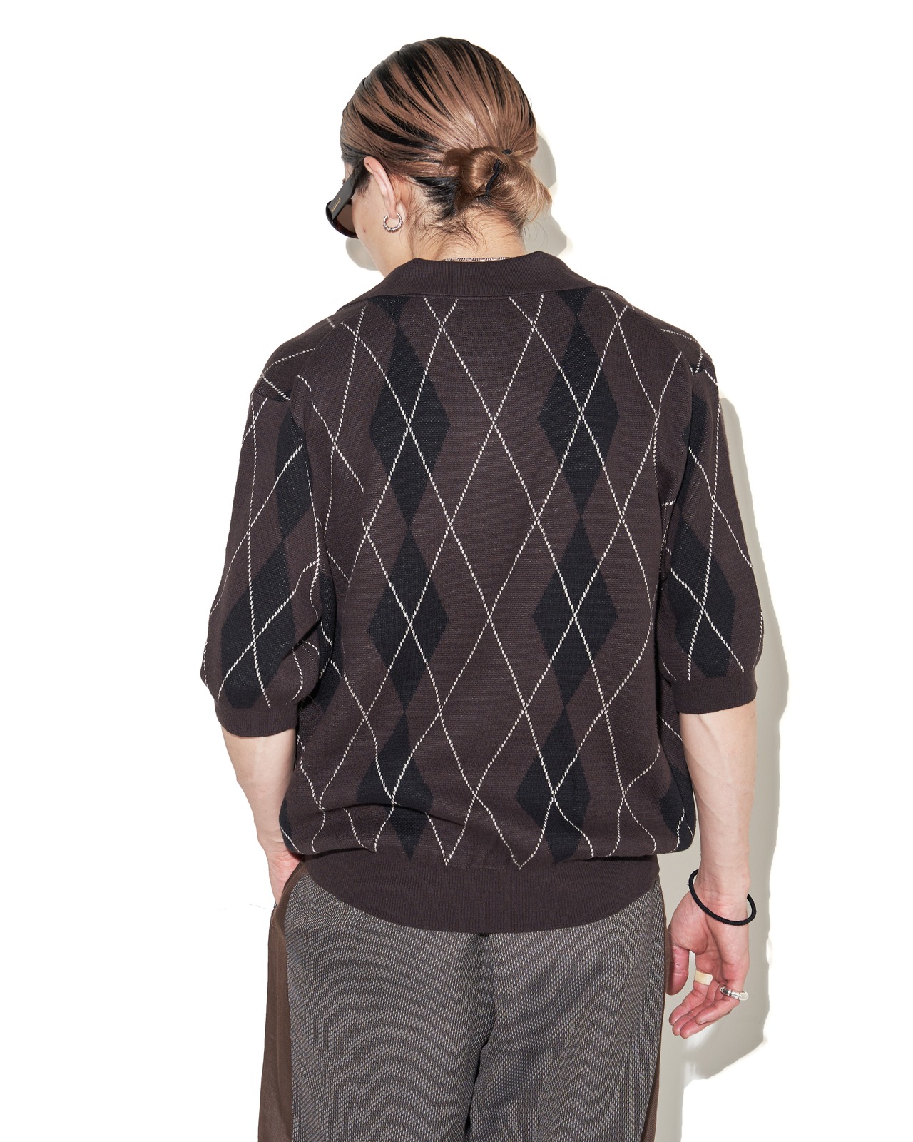 refomed " OLD MAN KNIT POLO〔BROWN〕"